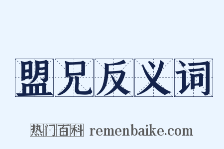 盟兄反义词是什么意思的图片